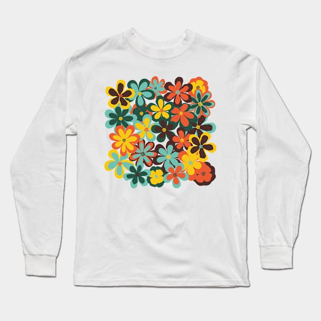 Flower Power Vivid Edition Long Sleeve T-Shirt by Xavier Wendling